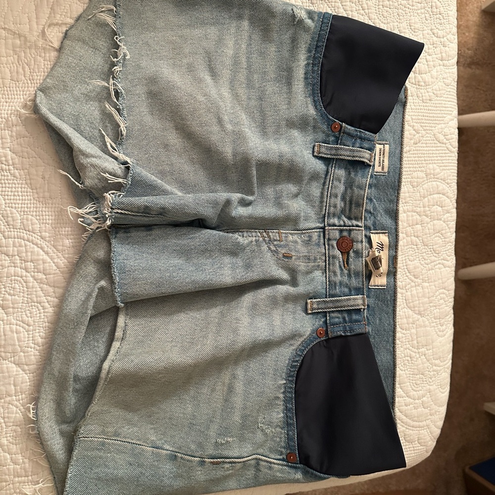 Madewell maternity relaxed denim shorts